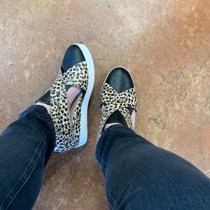 Cheetah print wedge